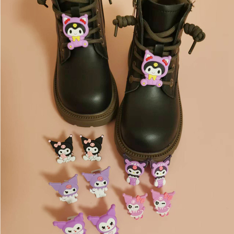 Kulomi Cartoon Merlot Shoelace Buckle Sanrio Series DIY Shoes Decorative Buckle Removable Shoe Flower Buckle
