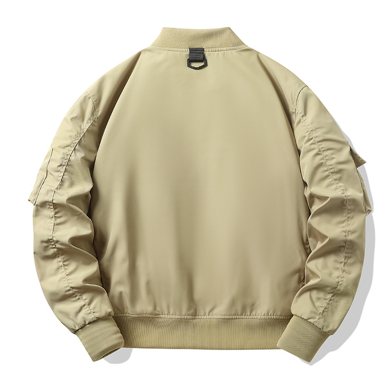 Spring and Autumn New Water Washed Trendy Brand Pilot Men's Casual Multi Pocket Work American Baseball Jacket_voghion.com