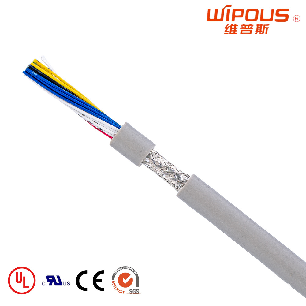 乔浦直供 美标认证UL2586 22AWG 多芯屏蔽透明电线