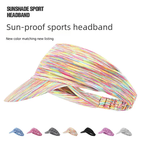 New Sports Headband Empty Cap Summer Outdoor Sunshade Sunscreen Sweat Absorbing Breathable Riding Running Cap for Men and Women