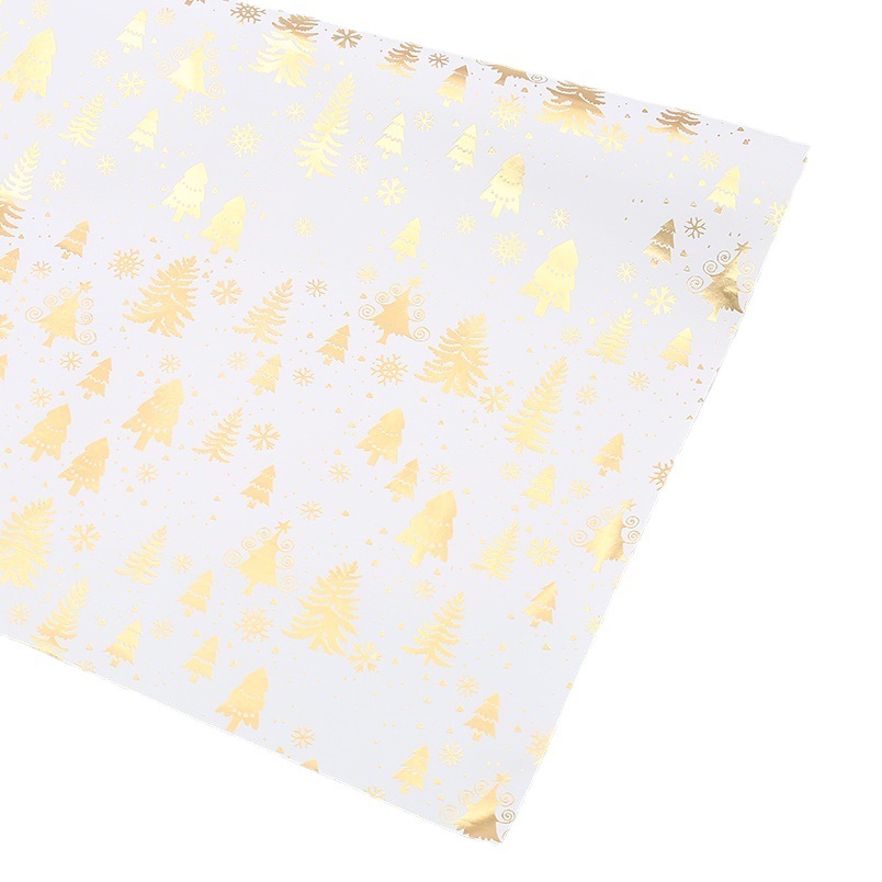 Papel de regalo de impresión simple papel de regalo al por mayor oro espesado cumpleaños papel de regalo de Navidad