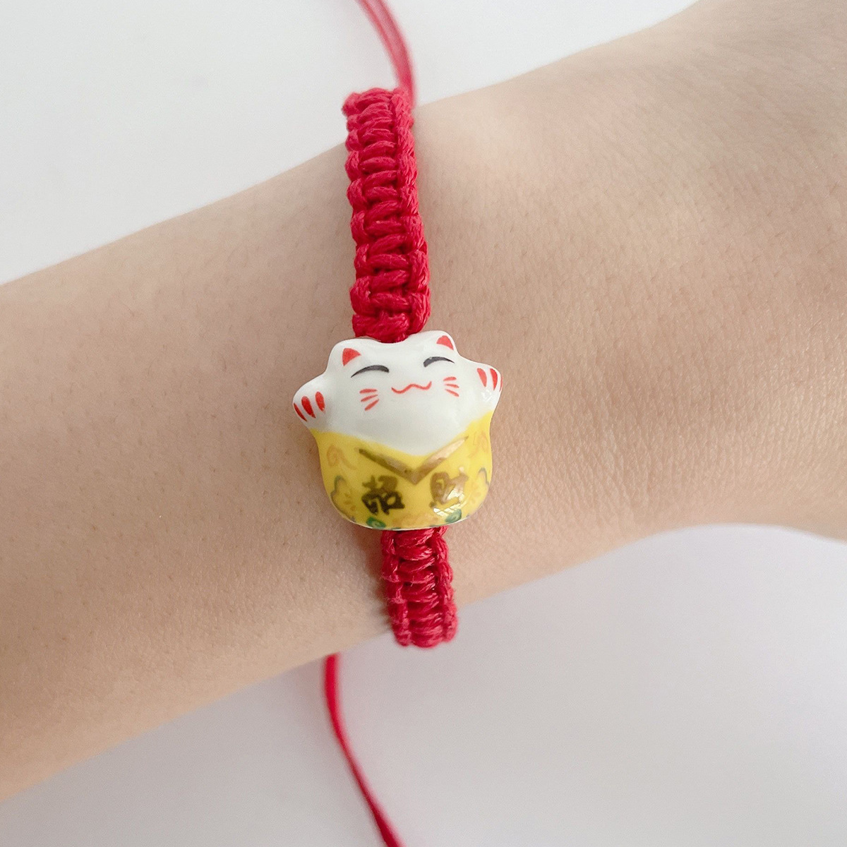 New Lucky Cat Shape Adjustable Size Ceramic Bracelet display picture 9