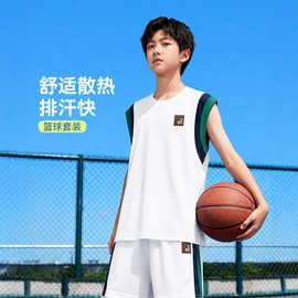 男童夏装运动套装篮球服2026新款无袖背心短裤两件套韩范洋气炸街