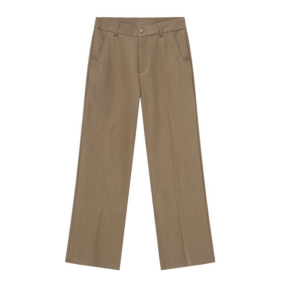 MTLCLOTHES Hombres| 2024 otoño nuevo producto coreano de alto lujo simple de color sólido pantalones casuales rectos sueltos