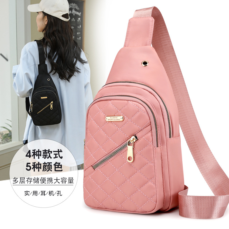 Bolsa de pecho al por mayor para mujeres 2021 Nuevo estilo coreano bolsa de mensajero de nylon chica bolsa de pecho deportivo bolsa de hombro simple de calle