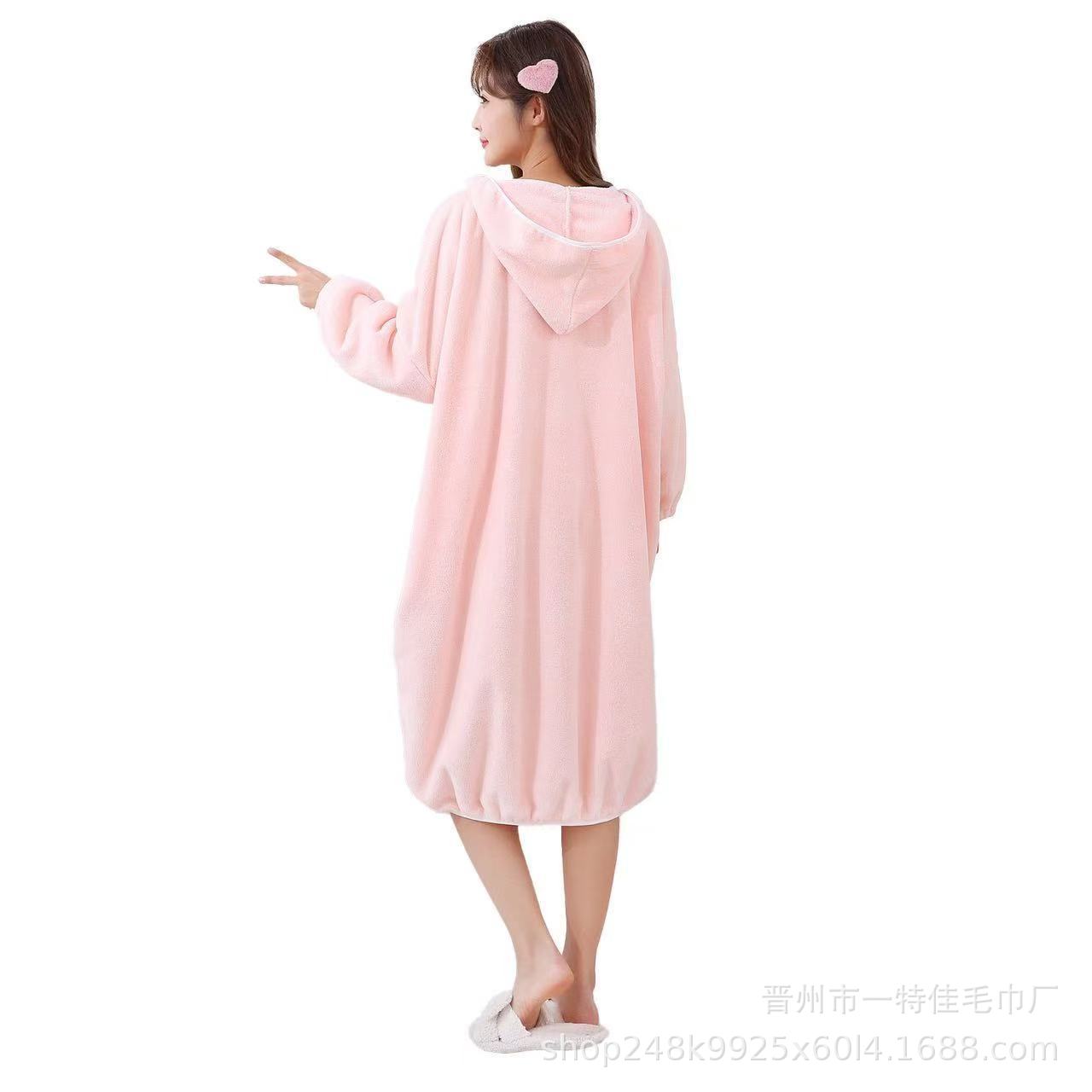 새로운 산호 양털 목욕 원피스 가을과 겨울 긴 소매 목욕 가운 남녀 커플 목욕 목욕 목욕 목욕 목욕 목욕 타월 부드러운 흡수제