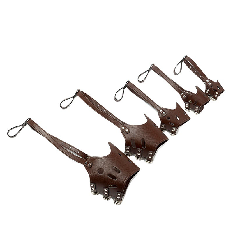 Оптовая собачий рот рукав из искусственной кожи с защитой от укусов, анти-поедание собаки, рот рукава, лай собаки, стоп маска, крышка для рта