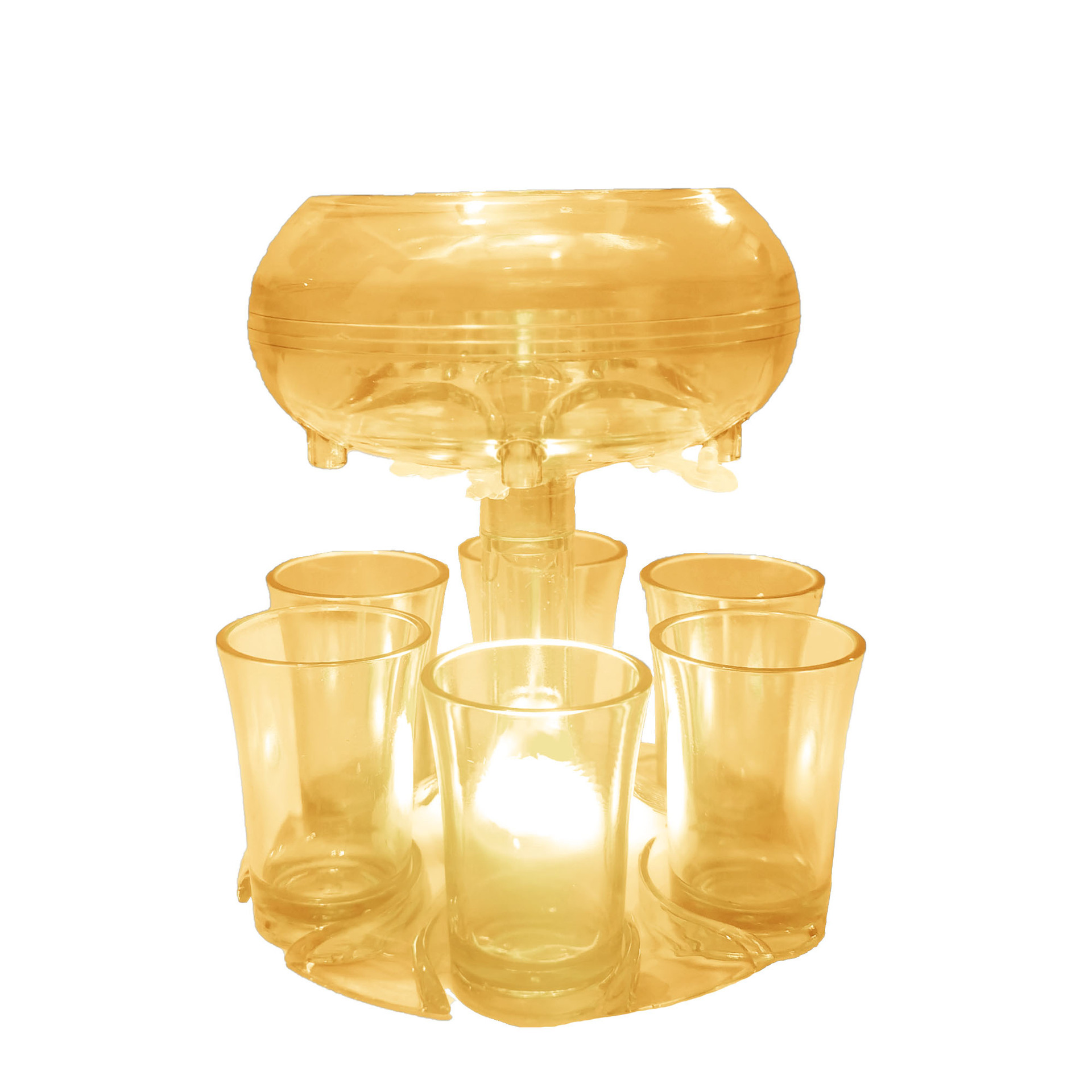 6 vidrio de tiro dispensador separador vino bar pourer cóctel transparente desviador
