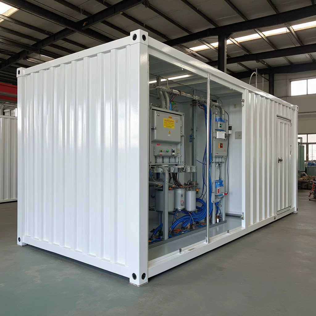 Инженер по установке сборных кабин Nuojin Global Power на месте для обеспечения плавной работы