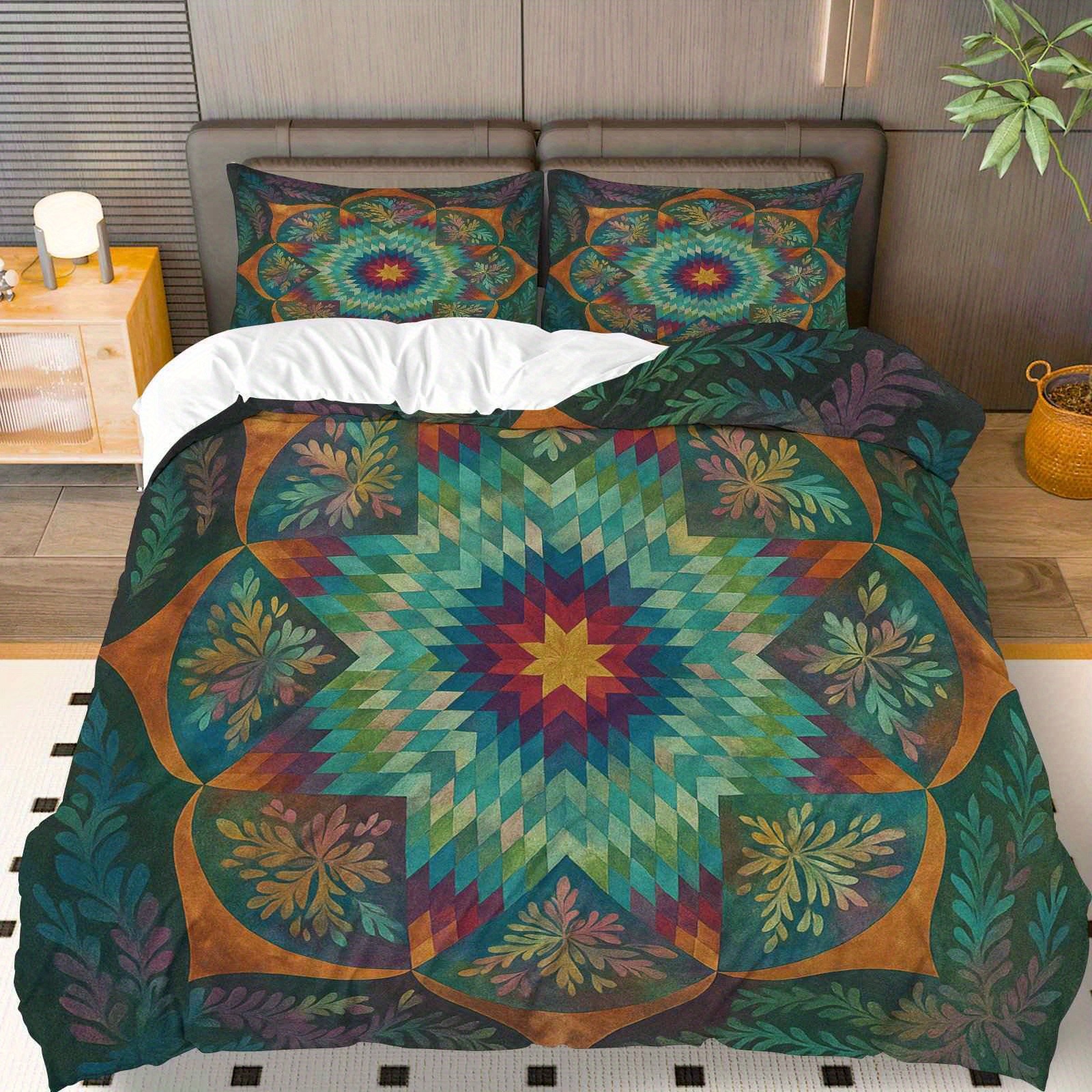 Transfronterizo textil para el hogar Mandala impresión digital quilt kit suave piel transpirable portador TEMU / JIT