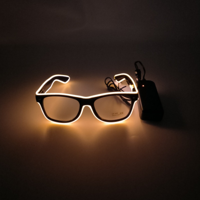 Fábrica directa fiesta gafas luminosas bar espectáculo gafas luminosas props cool led rescate fluorescente