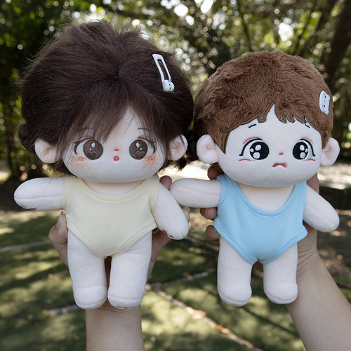 Baby clothes 10cm 15cm 20cm cotton doll swimsuit solid color one-piece 20cm doll figurine clothing