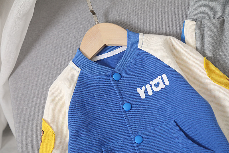 2022 New Spring Autumn Clothing Set Korean Edition Boys Handsome Middle and Young Children's Western Sports_voghion.com