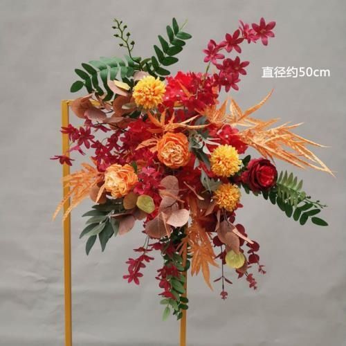 婚庆仿真花道具仿真路引花背景架拐角花铁艺几何屏风挂花橱窗酒店|undefined