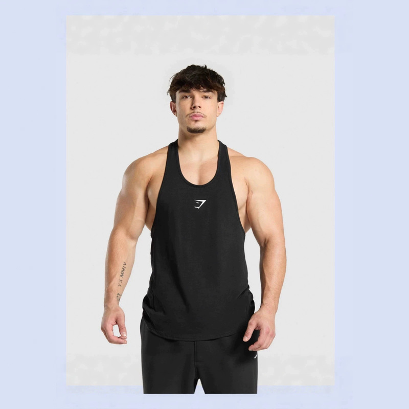 GYMSHARK New Men's Slim Fit Sports Casual Running Fitness Workout Basketball Quick-Dry Stretch Sleeveless Vest