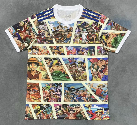 25-26 Nueva camiseta de anime de camiseta japonesa One Piece Samurai Sakura Dragon Ball Uniforme de fútbol transfronterizo de edición especial
