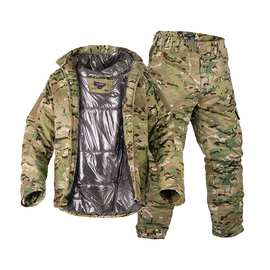 加厚热反射棉服套装冬季户外迷彩保暖风衣男士外套军迷战术冲锋衣