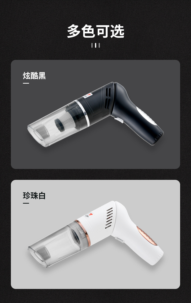 Car Vacuum Cleaner High Power Strong Suction Car Vacuum Cleaner Car Handheld Wireless Charging Folding Vacuum Cleaner