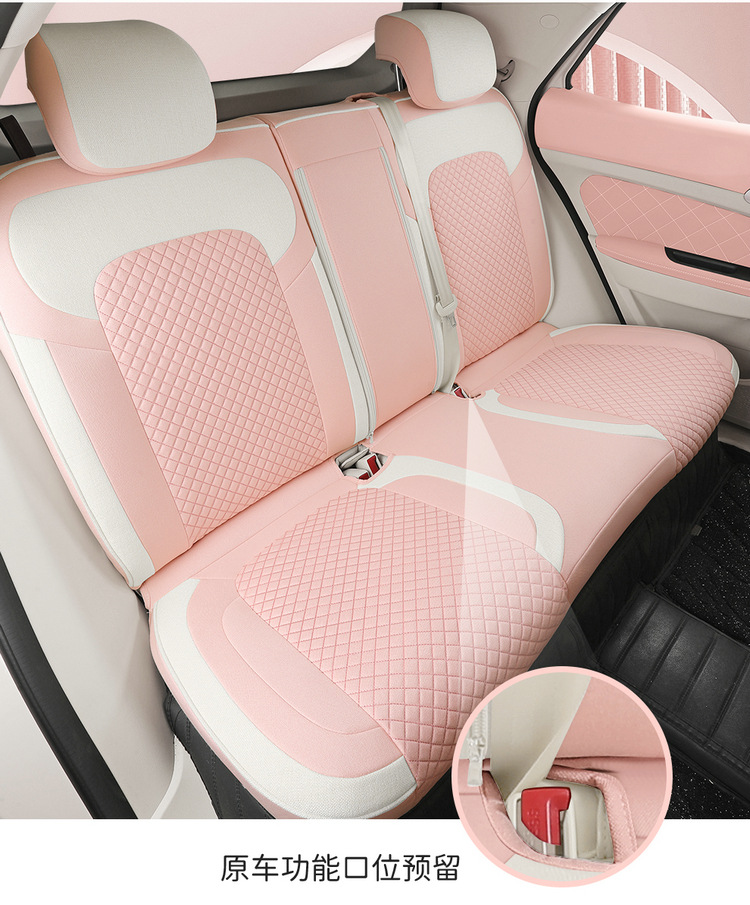 24 Euler Good Cat Seat Cover All-inclusive Autumn and Winter Four Seasons Fabric Linen Seat Cover Interior Modification Special Car Cushion