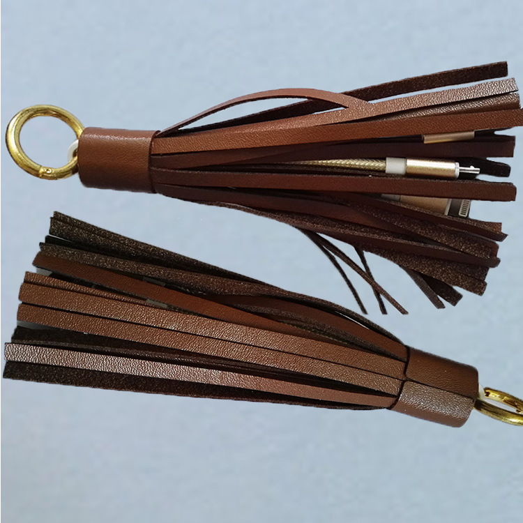 新款圆形流苏编织数据线厂家直销优质流苏数据线数据线可定