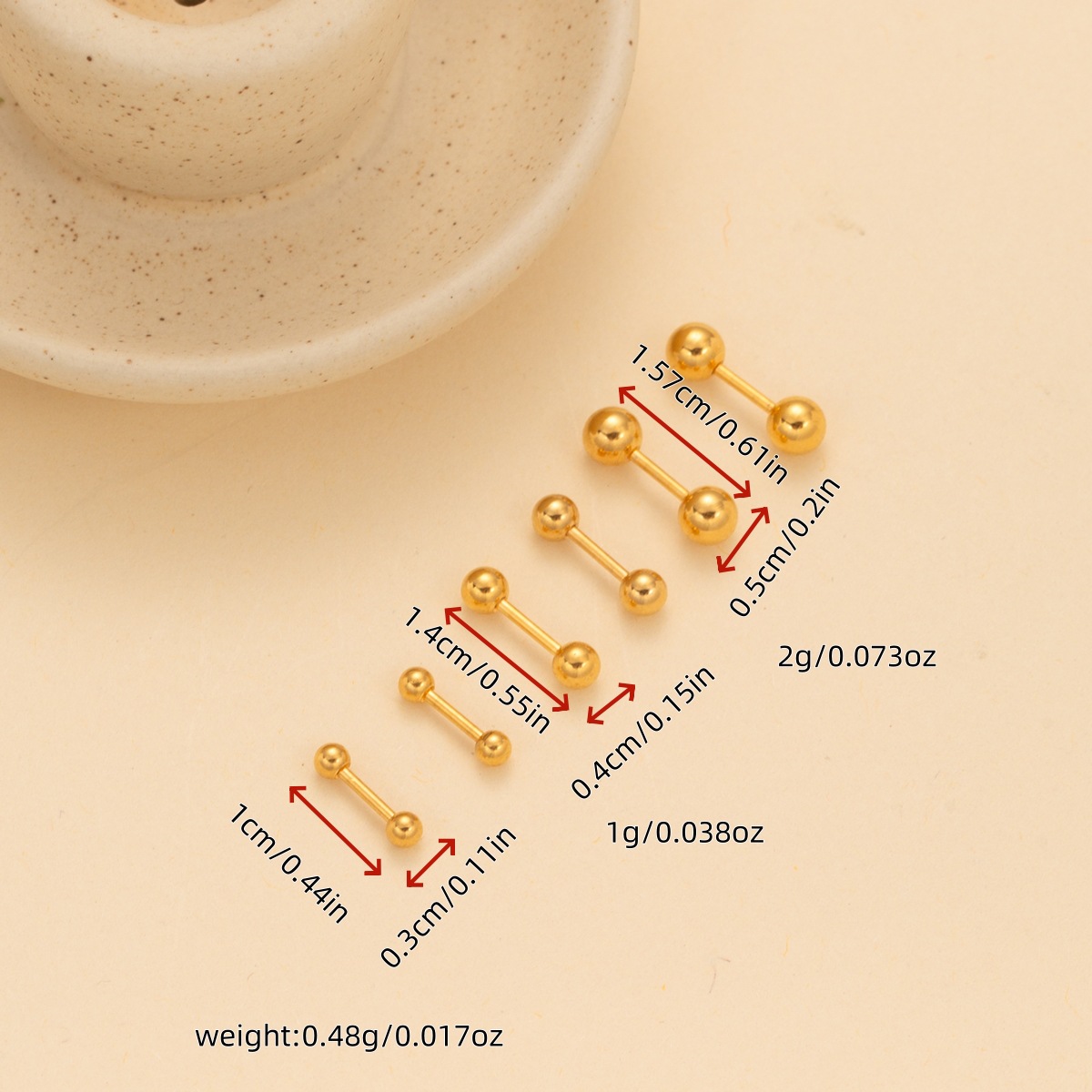 Men's Titanium Stud And Small Hoop Earring Set For Daily Wear_voghion.com