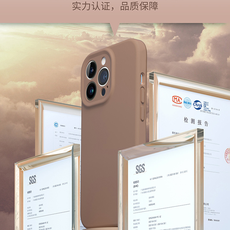 Aplicable a iphone15 cóncavo-convexo lente silicona líquida teléfono móvil Shell Apple 14/13PROMAX resistente a la caída Shell 12/11