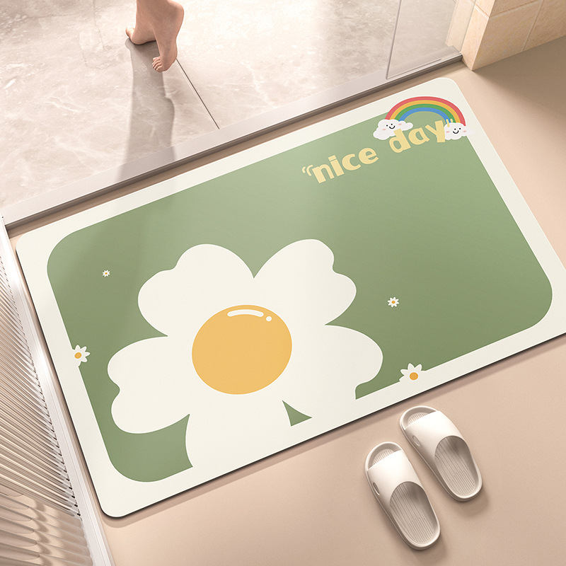 Alfombra del piso del baño alfombra absorbente de barro de diatomeas alfombra del piso del baño alfombra antideslizante puerta del baño