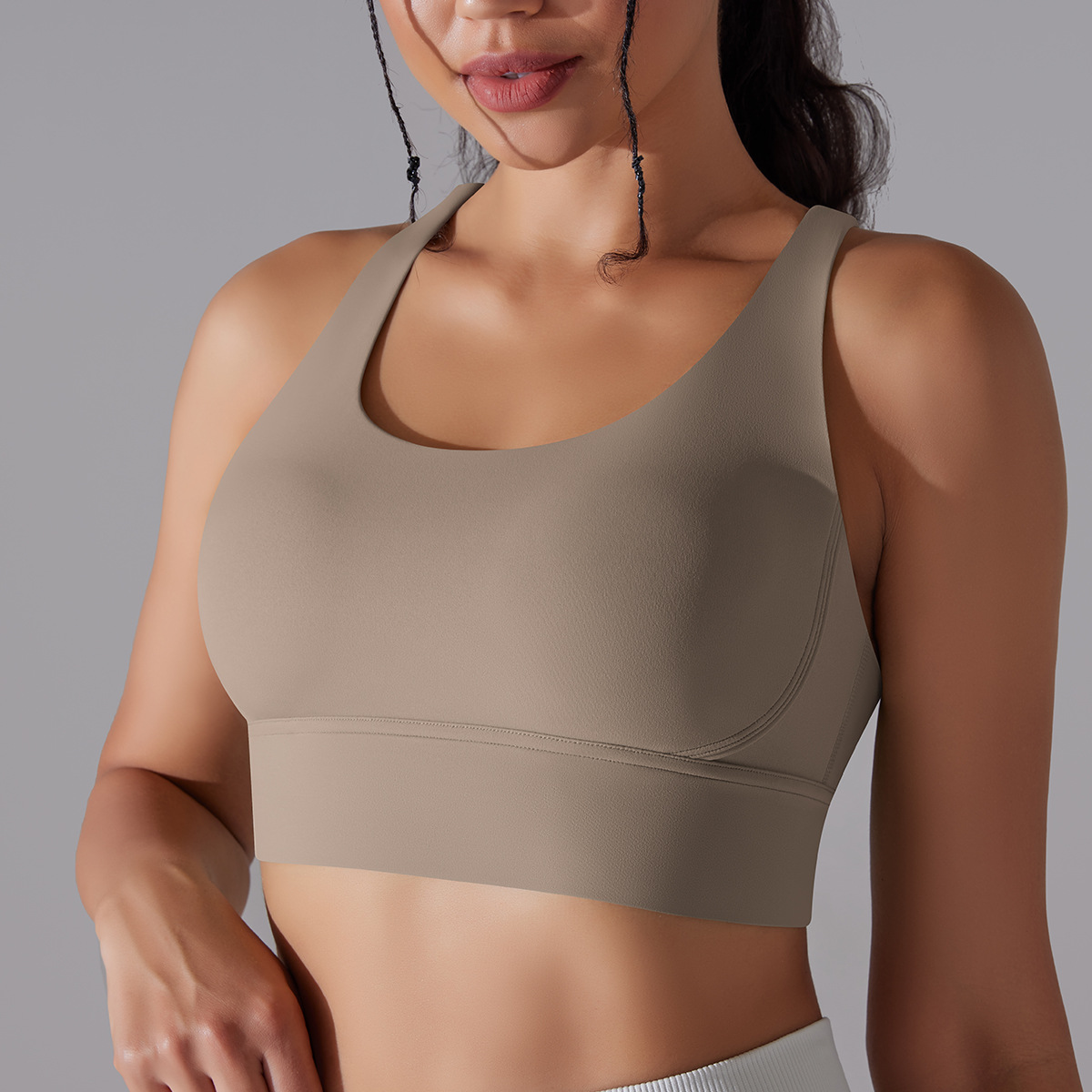 127g Weight Sleeveless Sleeve Length Nylon, Spandex Fabric Type Short Top Length Halter Crisscross Tank Tops Type Fitness, Yoga Occasion U Neck Neckline Solid Color Pattern Sports Style Sports Solid Color Nylon Spandex U Neck Active Tops Halter Crisscross Tank 98