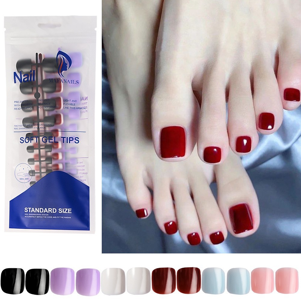 Mixed solid color fake nails for manicure for nails