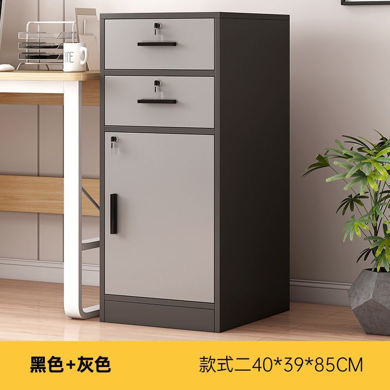 Black and gray 40*39*85cm [two drawers and one door]