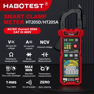 Huabo ht205d/ht205a Цвет экрана цифровой зажидок измеритель Ammeter Intellent Multiemeter English Habotest