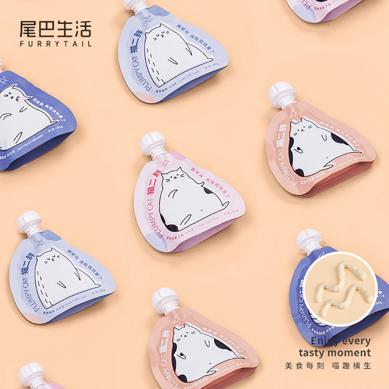 Tail Life Cat Erpang Sucking Sauce Cat Snacks Nutritional Hydration Meat Sauce Cat Strips Wet Food Pack