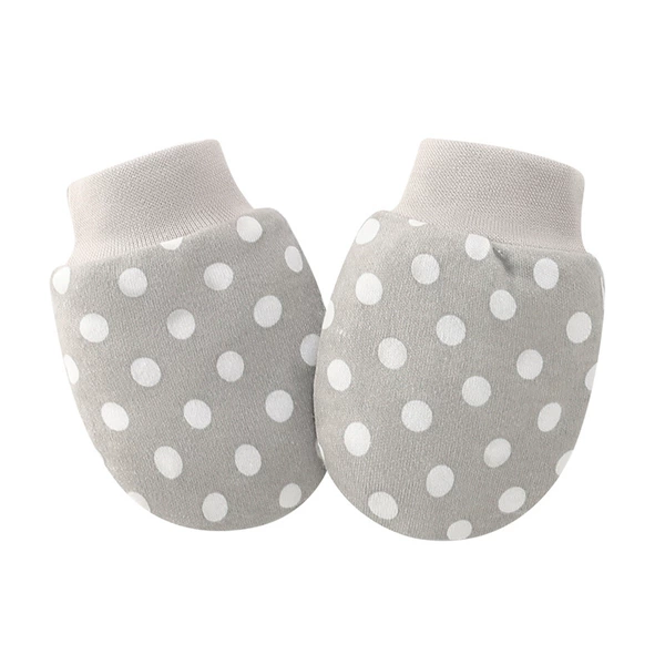Silver-gray polka dot sling gloves