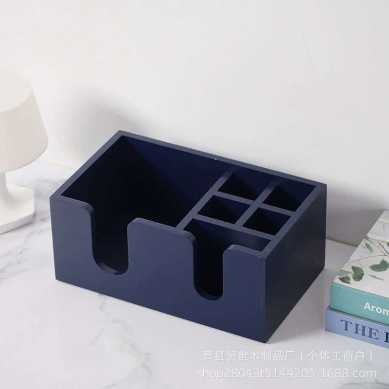 Деревянный настольный ящик для хранения, органайзер для пульта дистанционного управления в гостиной, студенческий держатель для ручек, коммерческая стойка для хранения бумажных стаканчиков и соломинок