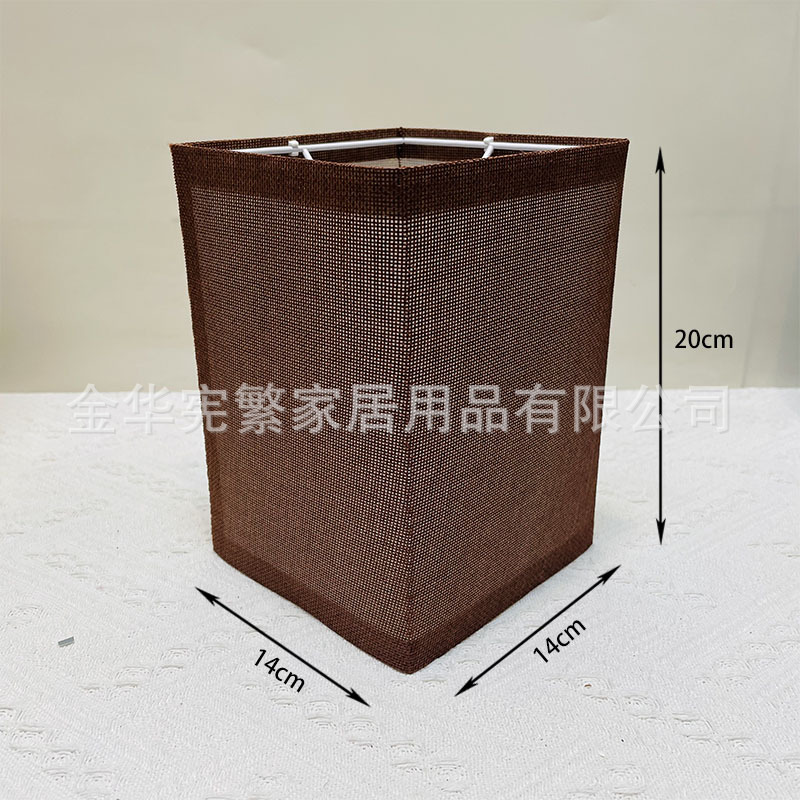 Nuevo estilo chino cuadrado lino lámpara cubierta KD accesorios de lámpara desmontables cama cama cubierta de lámpara cubierta decoración