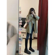 套装女2023秋季新款小香学院风高级感风衣夹外套上衣牛仔裤两件套