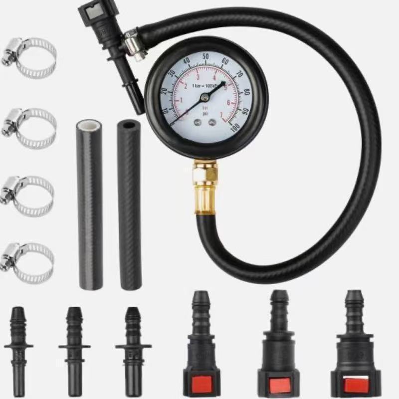 Car Fuel Pressure Gauge High-Precision Multi-Function Fuel Injection Pressure Testing Tool Auto Repair Tool Set