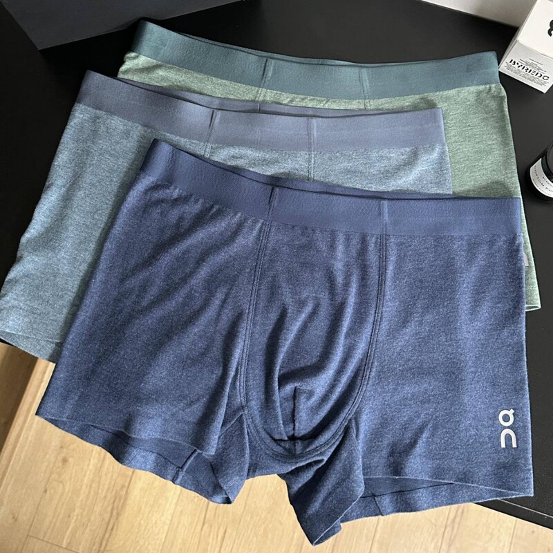 New men's pure cotton underwear, high elasticity, comfortable, brushed fabric, solid color, seamless, antibacterial, mid-waist boxer briefs New men's pure cotton underwear, high elasticity, comfortable, brushed fabric, solid color, seamless, antibacterial, mid-waist boxer briefs