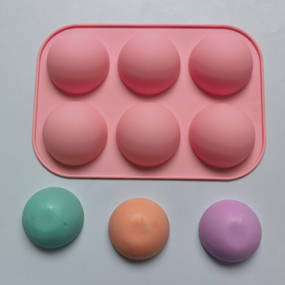 6 pequeñas semicirculares 431 molde de silicona para pastel de chocolate molde de pan herramientas de horneado