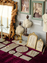 首饰展示架复古相框戒指耳环收纳架人形模特项链陈列拍照摆件道具