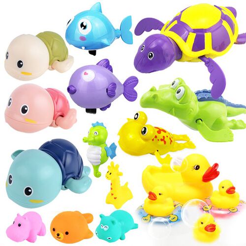Collection of baby water toys, rotating water spray, sun shower, baby bathroom bath toys, swimming animals