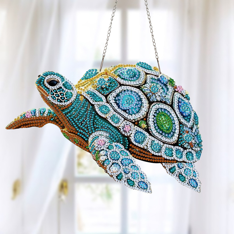 Cross-Border Wholesale DIY Diamond Painting Pendant Acrylic Turtle Pendant Home Decoration