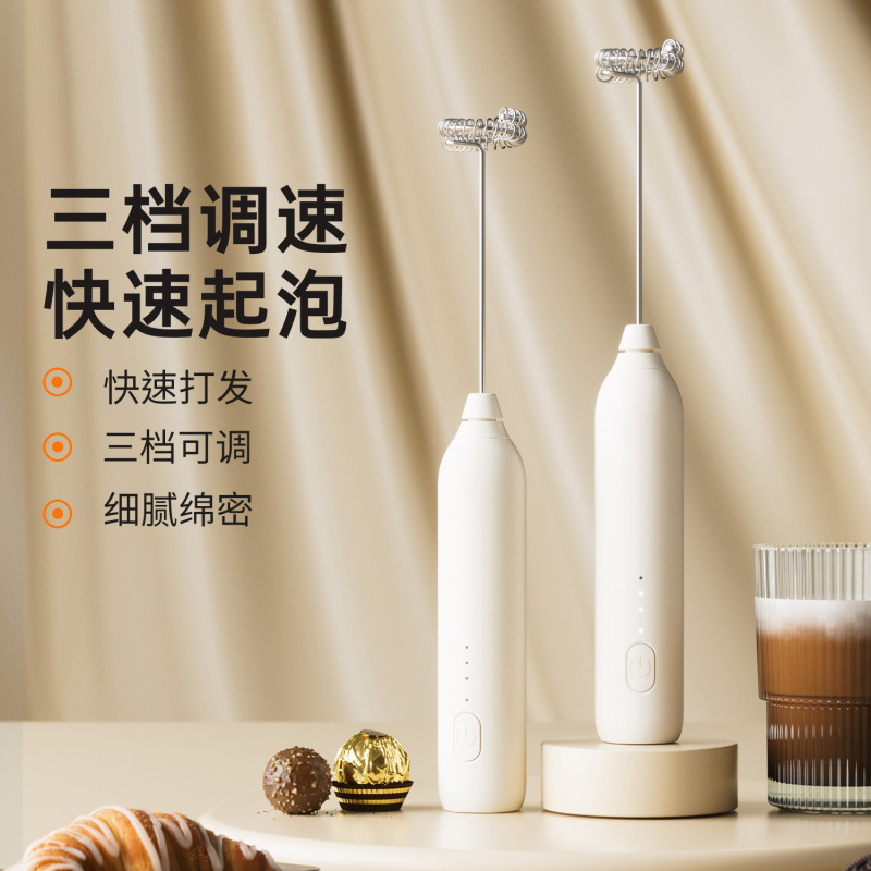 Milk Frother, Coffee Frother, Handheld Small Electric Stirring Stick, Egg Beater