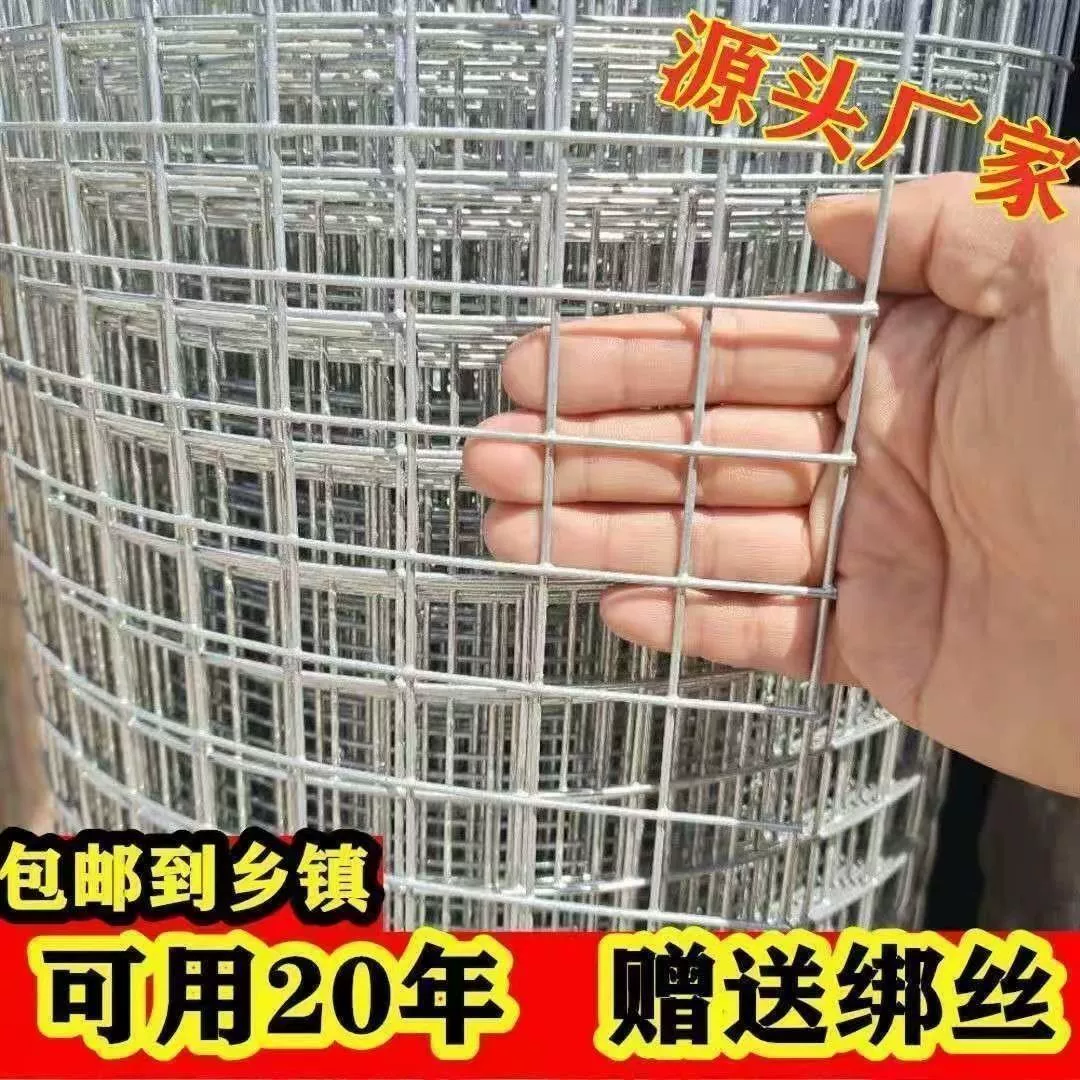 热镀锌防锈铁丝网加粗钢丝网围栏养殖网拦鸡网建筑网防护网铁网格