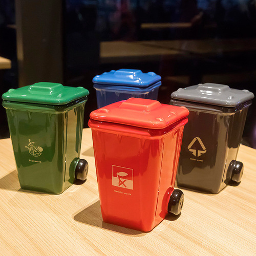 K9HX Wholesale Trash Can Cup Toilet Style Ceramic Mug Women's New  Funny Tea Cup for Boys