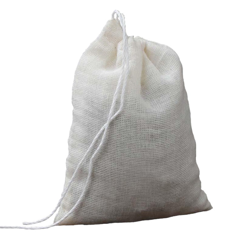 Bolsa de filtro de gasa de algodón puro de 8*10 cm, tela de algodón para uso doméstico, decocto, condimento para sopa, bolsa para separar residuos, bolsa de filtro para té.