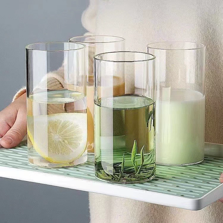 Новый набор стеклянных стаканов для воды утолщает простой домашний прозрачный стакан молока