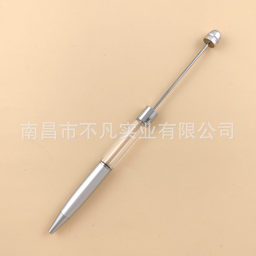 Punto al por mayor de metal tubo vacío bolígrafo DIY cristal diamante flor seca Shell con cuentas de pluma transparente varilla media pluma de aceite