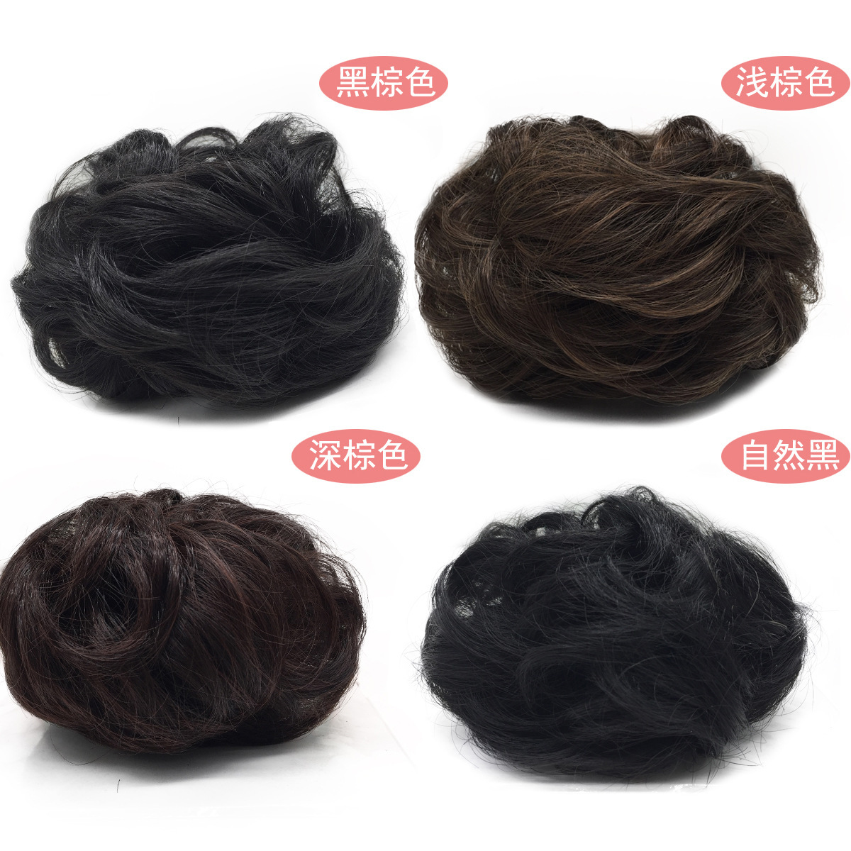 Fábrica directa de cabello rizado anillo de pelo de novia cabeza de pelo de pelo de pelo ondulado anillo de cabello rizado mate floreciente brote de cabello