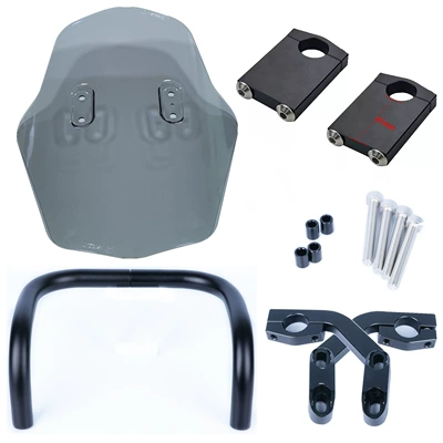 Universal Motorcycle Modified Windshield, Motorcycle front windshield - black-brown-style